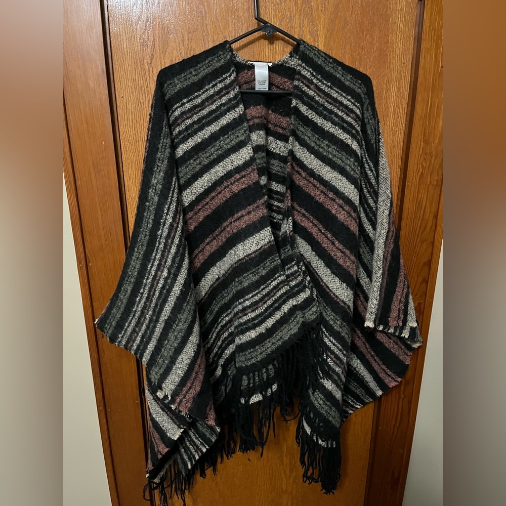 Maurices Striped Poncho